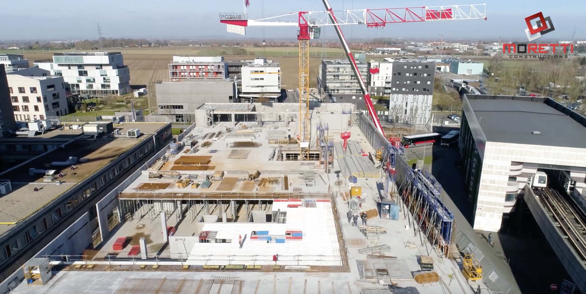 Chantier pour transformer l'hôpital Saint-Philibert 